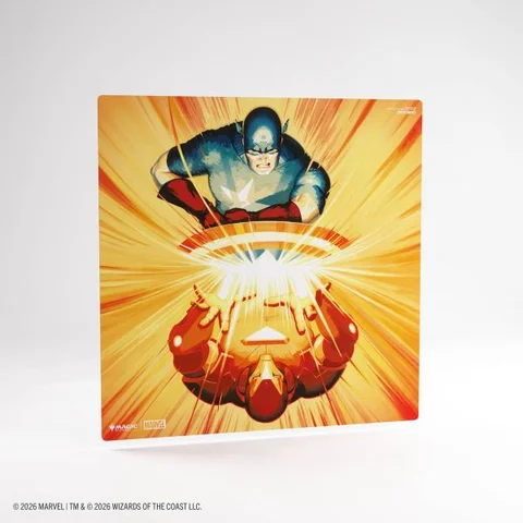 Gamegenic | Marvel Super Heroes - Iron Man & Captain America | Prime 2-Player Playmat