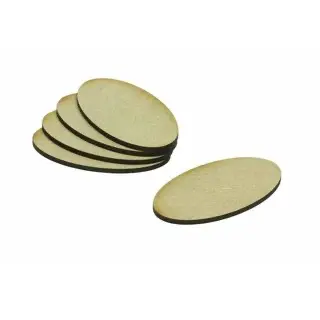 Kraken Wargames | MDF Base Oval | 75x42mm (15 Stück)