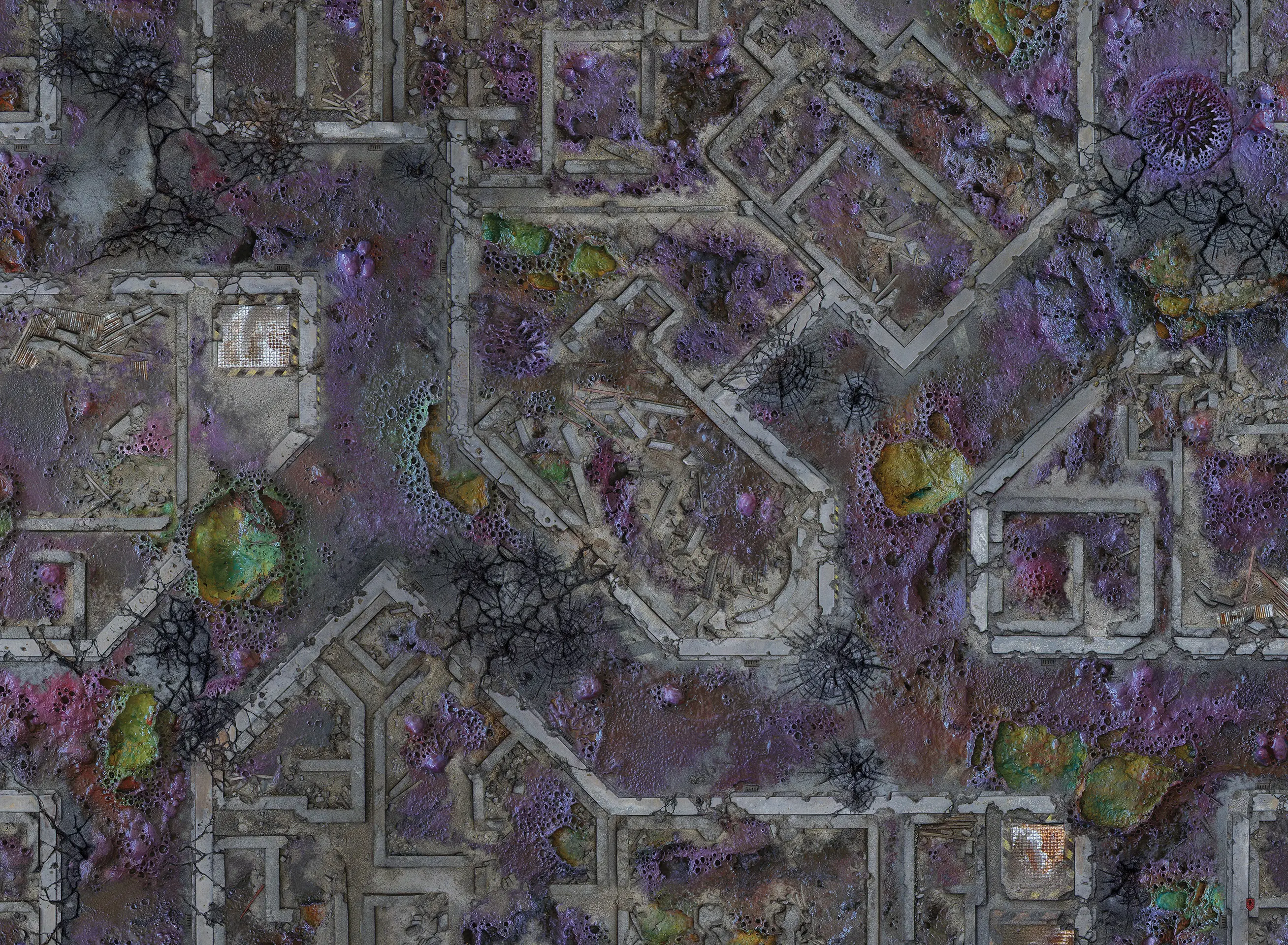 Kraken Wargames | Corrupted Warzone City | Tabletop Playmat (111x152cm)