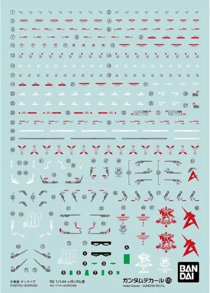 Bandai | Gundam Decal ν Gundam | RG 125 NU (1/144)