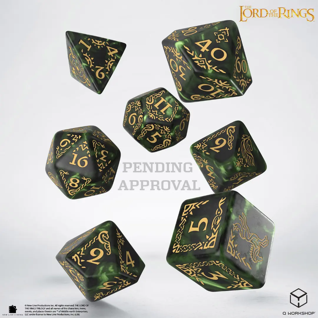 Q Workshop | Rohan | The Lord Of The Rings Dice Set