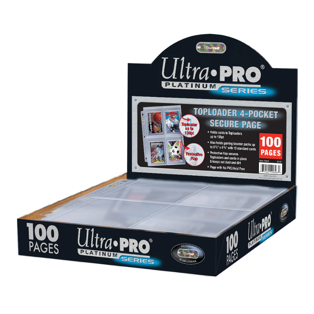 Ultra Pro | Premium Series | 4-Pocket Secure Pages für Toploader (100ct)