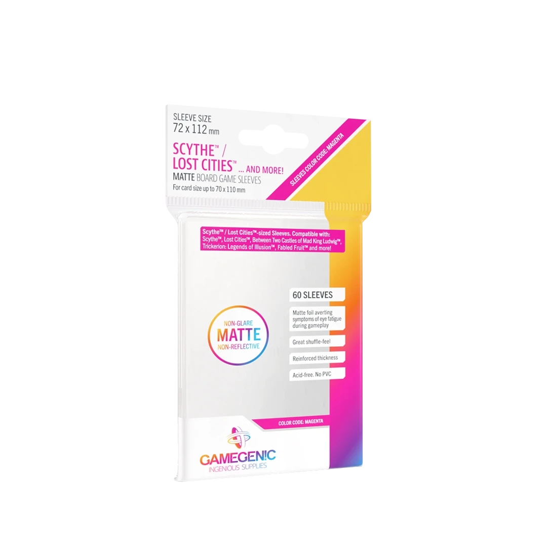 Gamegenic | Matte Board Game Sleeves | Magenta (72x112) (60)