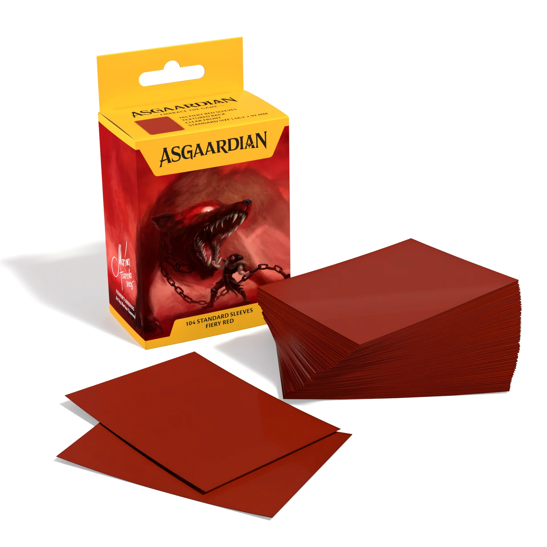 Asgaardian Aps | Fiery Red | 104 Standard Sleeves