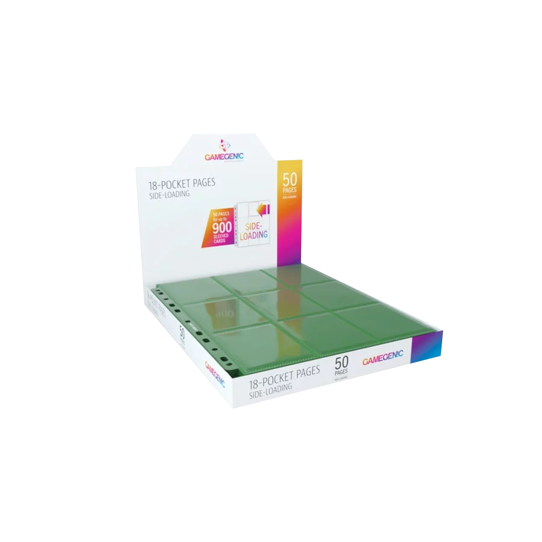 Gamegenic - Sideloading 18-pocket Pages Display Green -50