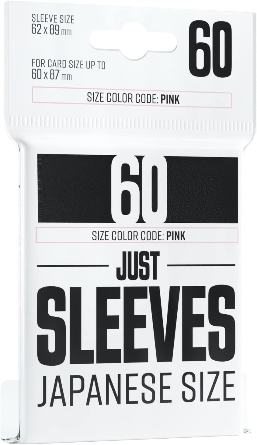 Gamegenic | Just Sleeves - Japanese Size Black | 60 Sleeves