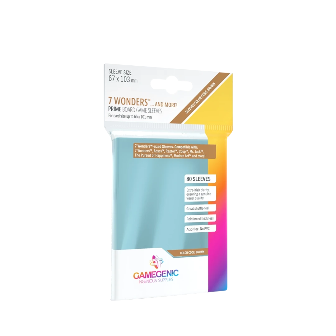 Gamegenic | Prime Board Game Sleeves | Brown 67x103 (80pc)