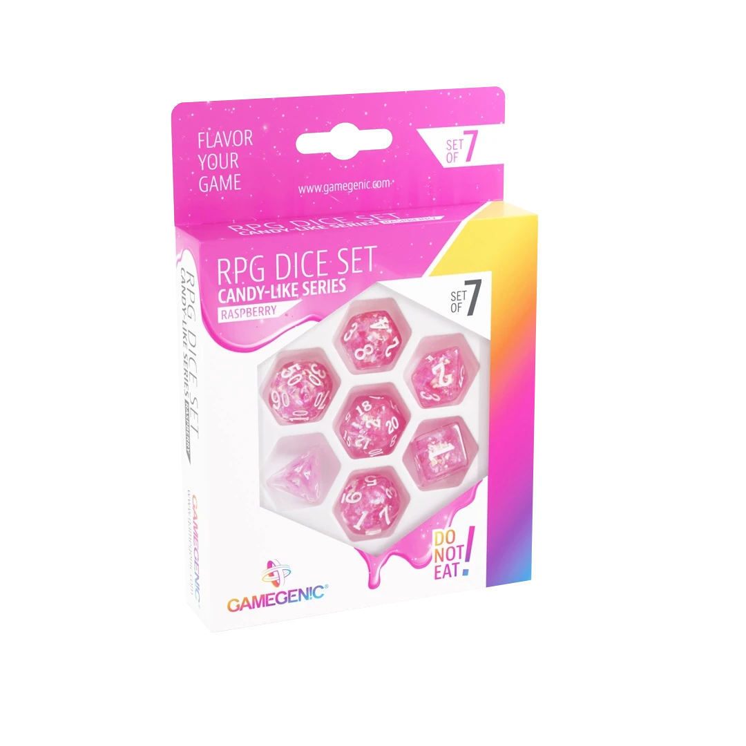 Gamegenic | RPG Dice Set | Candy-like Series Raspberry