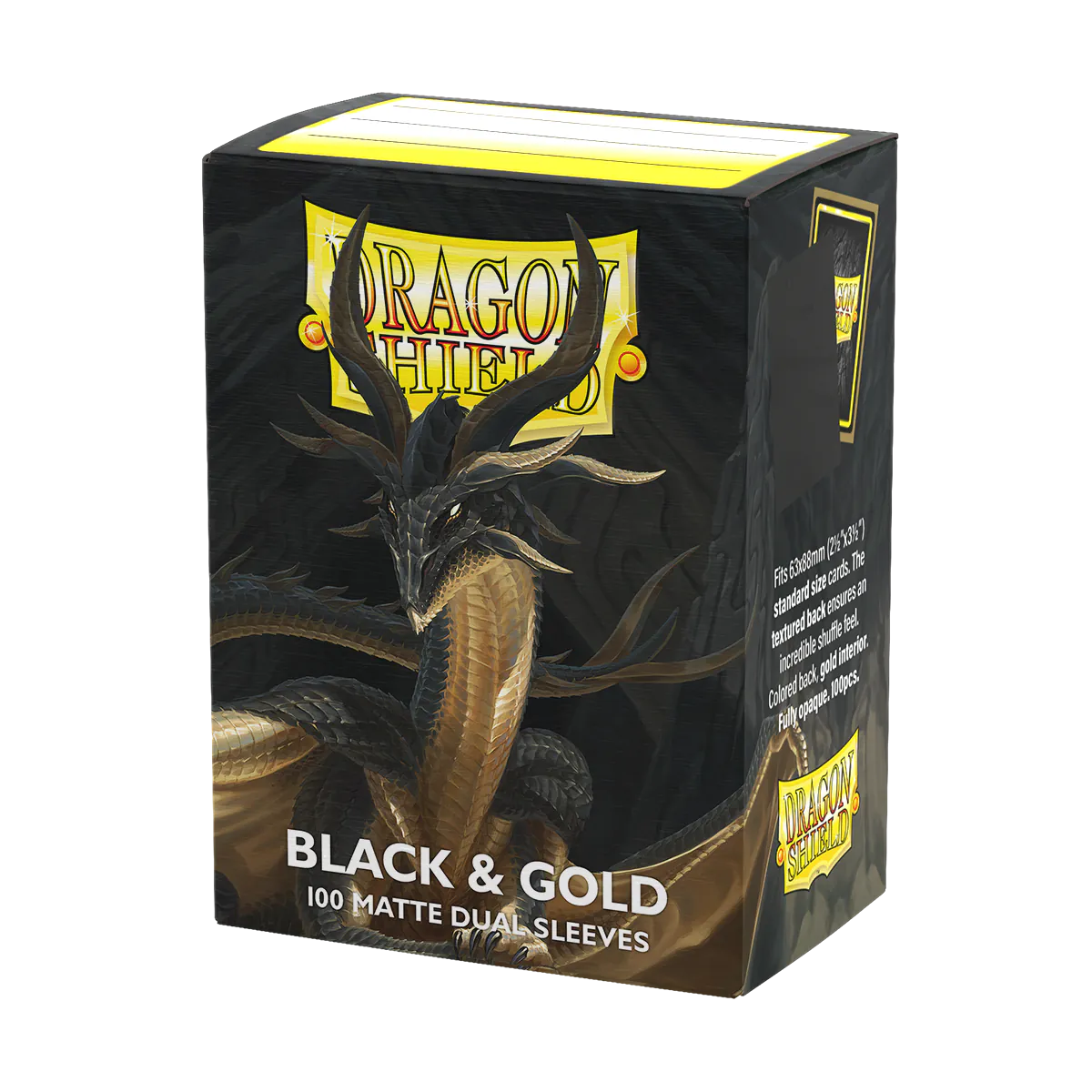 Dragon Shield: Black & Gold - Matte Dual Sleeves - Standard Size