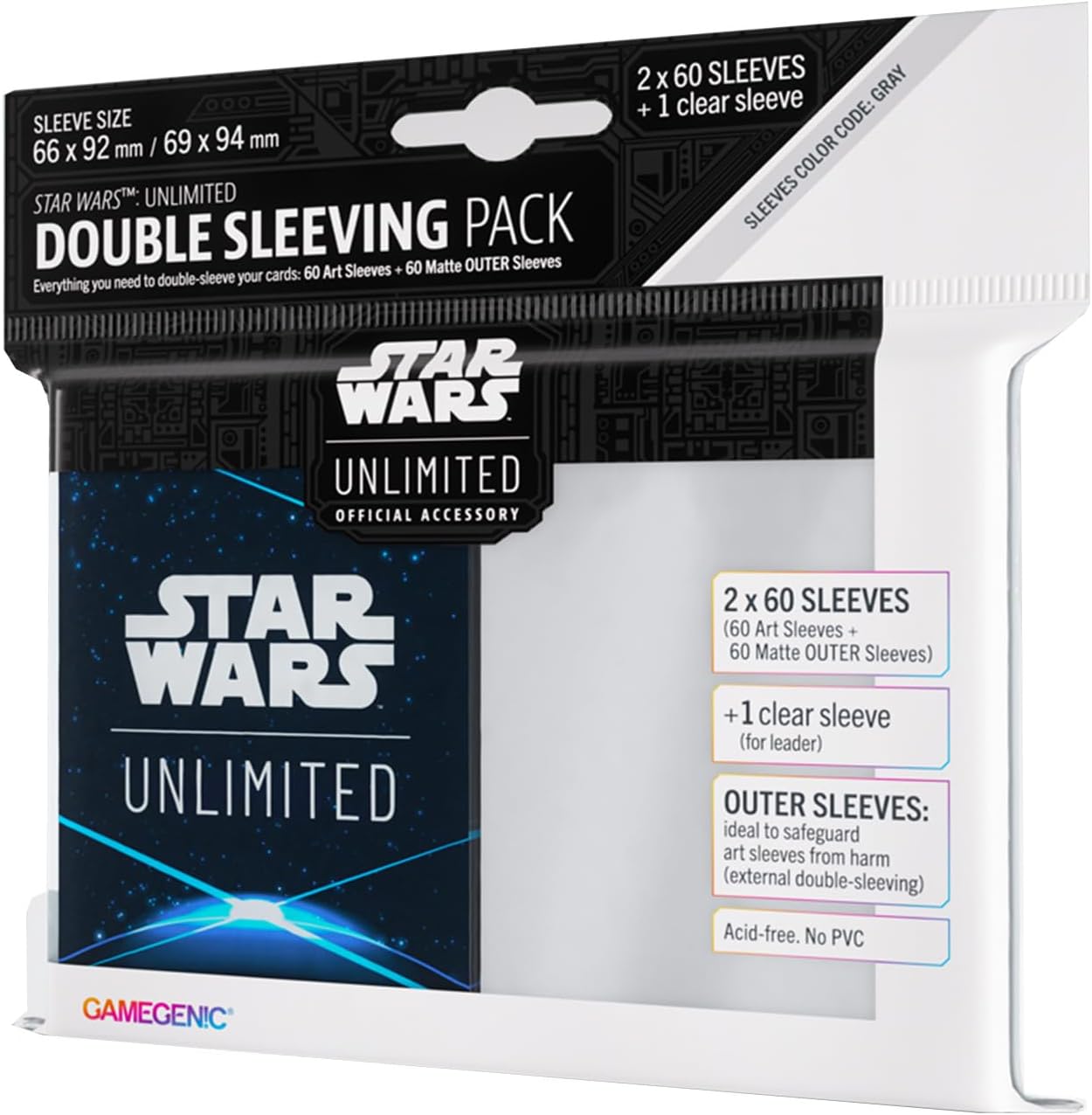 Gamegenic | Star Wars Unlimited Double Sleeving Pack | Space Blue