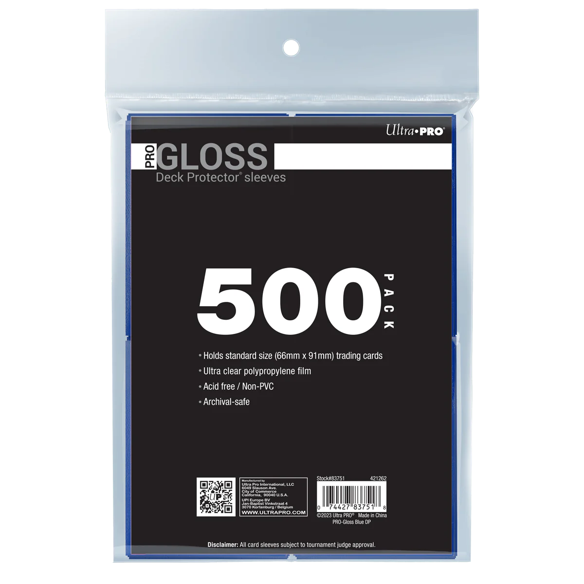 Ultra Pro: PRO-Gloss Standard Deck Protector Sleeves Bundle - 500ct Blue