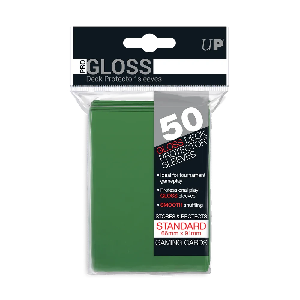 Ultra Pro - Pro-Gloss Standard Deck Protector Sleeves Stil: Green (50ct)