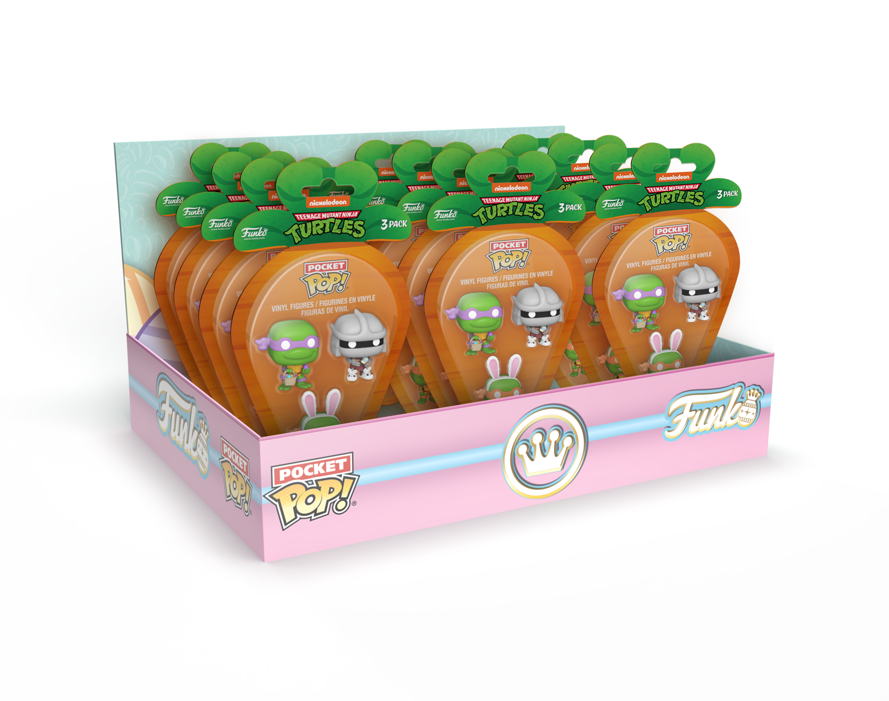 Pocket POP: Donatello, Shredder & Michelangelo Carrot Pocket 3PK - Teenage Mutant Ninja Turtles