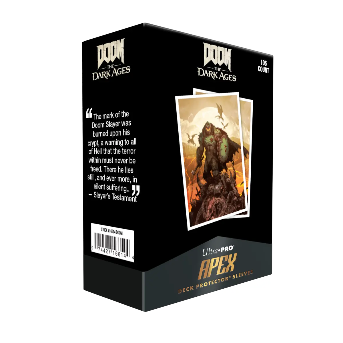 Ultra Pro - 105ct Apex Deck Protector Sleeves 2 for Bethesda - Doom