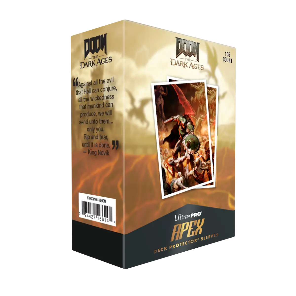 Ultra Pro - 105ct Apex Deck Protector Sleeves 1 for Bethesda - Doom