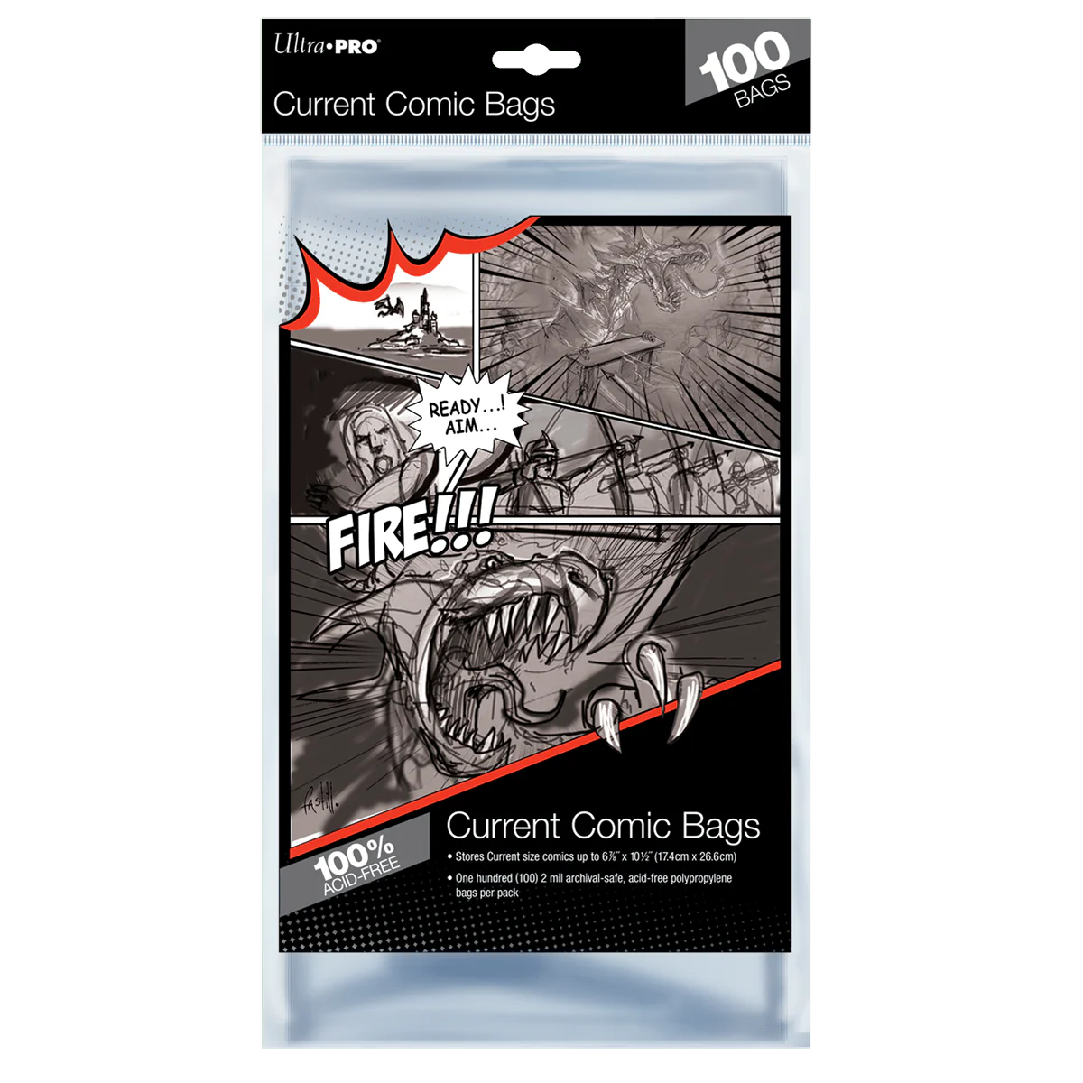 Ultra Pro - Current Size 6-7/8" X 10-1/2" Comic Bags
