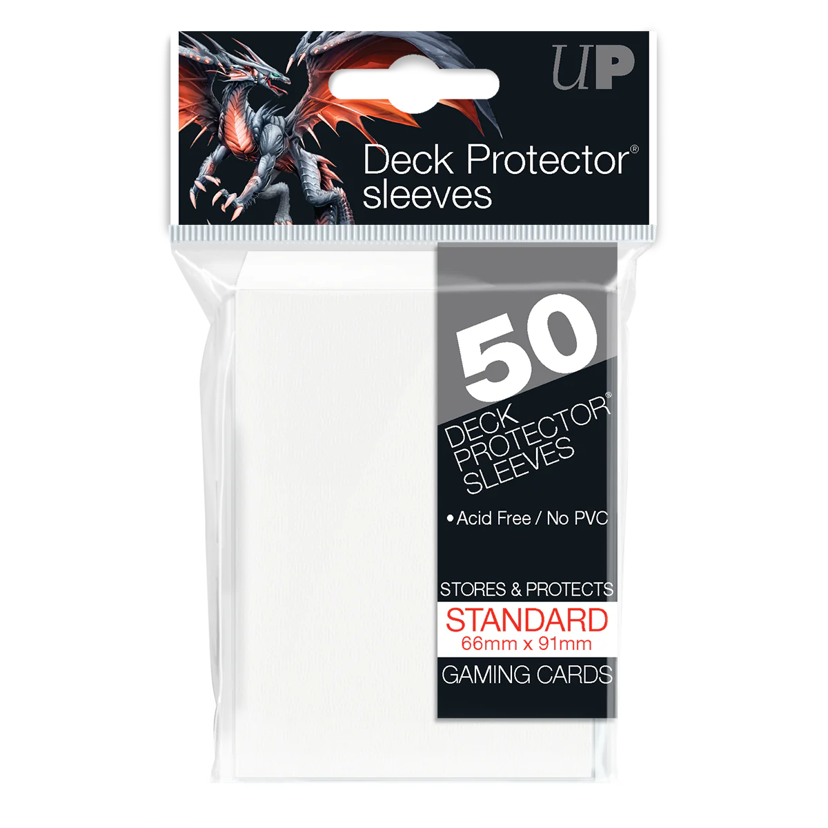 Ultra Pro | PRO-GLOSS - White | Standard Deck Protector® Sleeves (50ct)