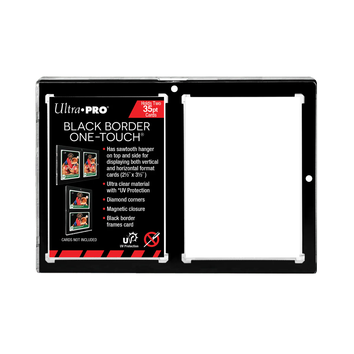 Ultra Pro: 35PT 2-Card Black Border - UV ONE-TOUCH Magnetic Holder