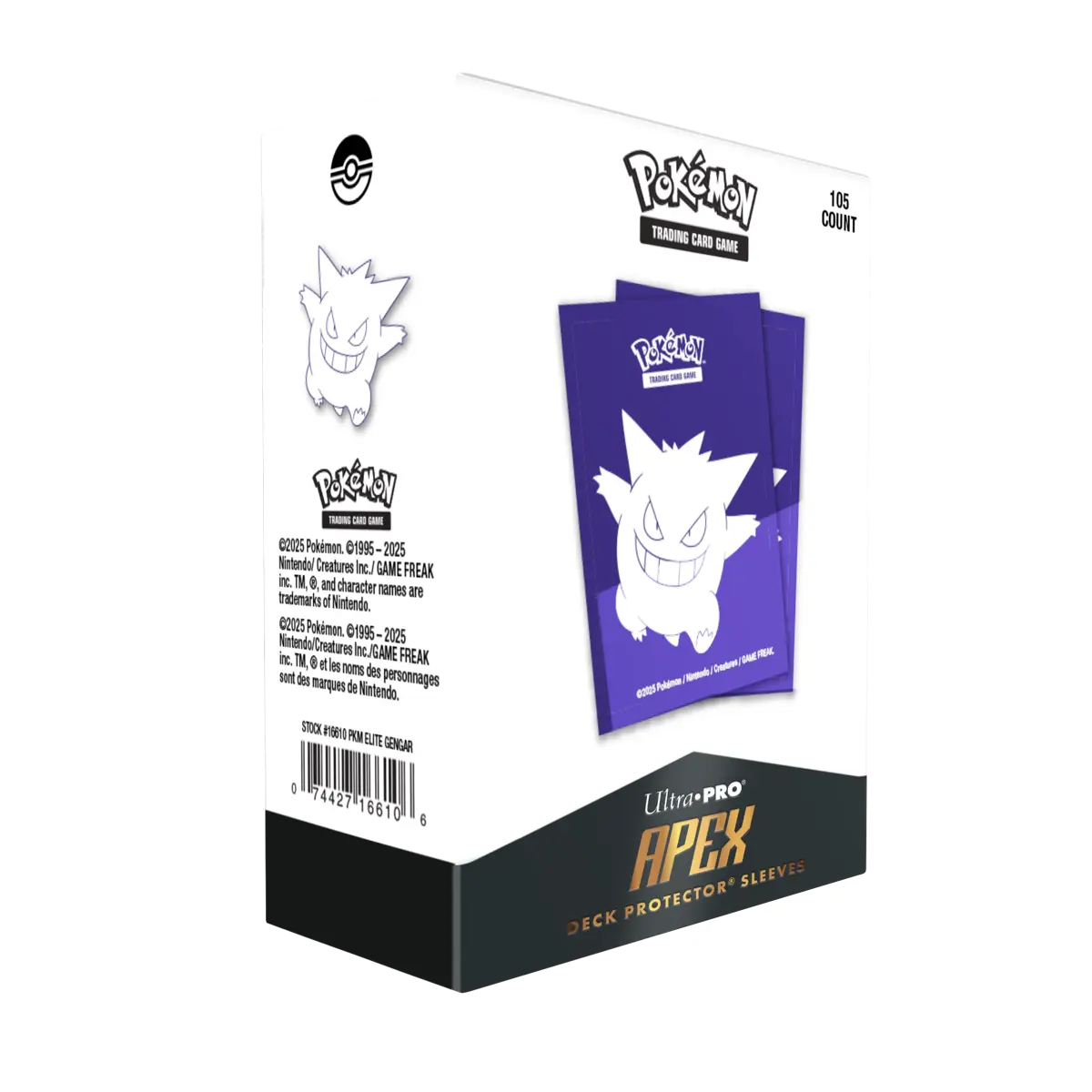 Ultra Pro: Gengar Elite 105ct Apex Deck - Protector Sleeves