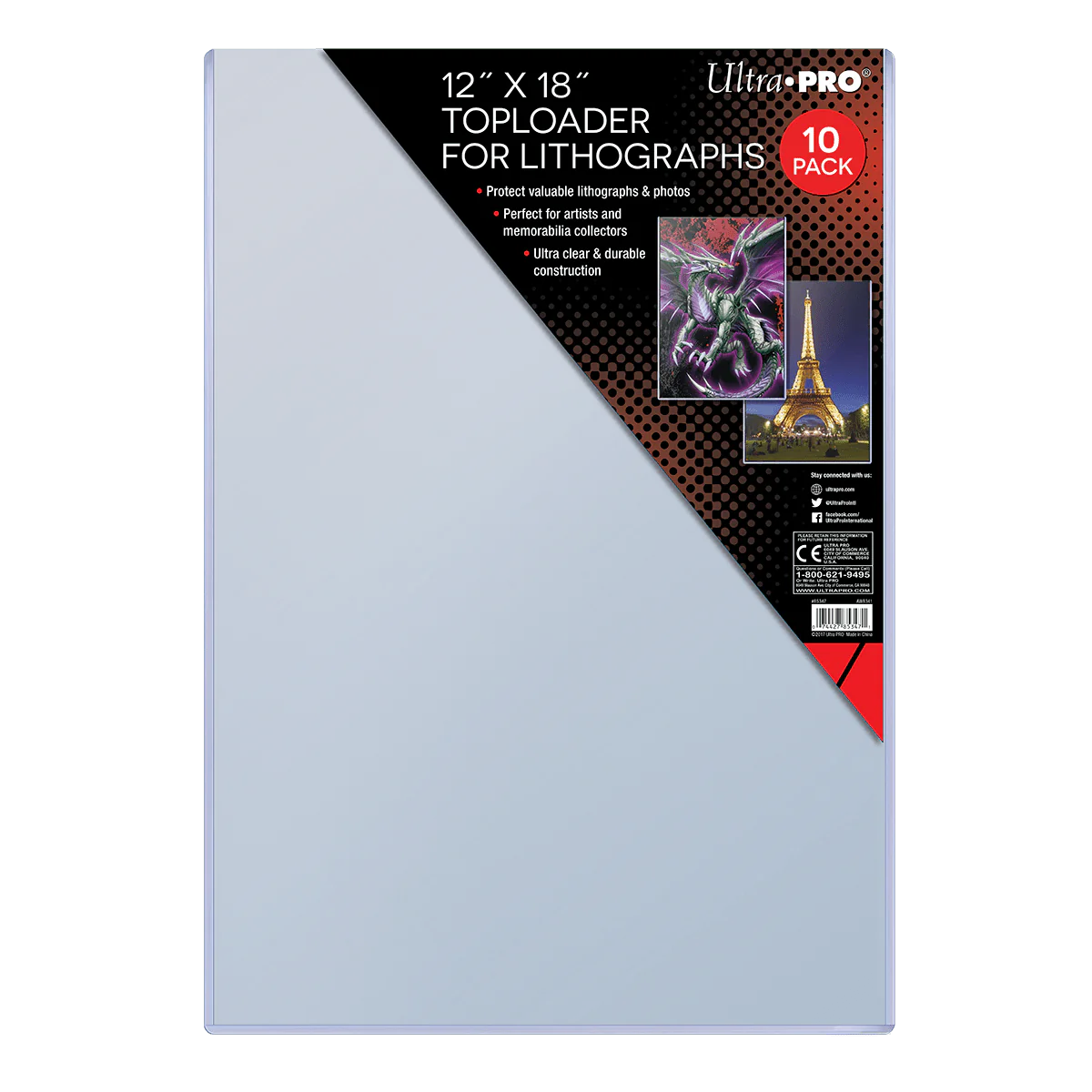 Ultra Pro | 12" x 18" Lithographs | Toploader (10ct)