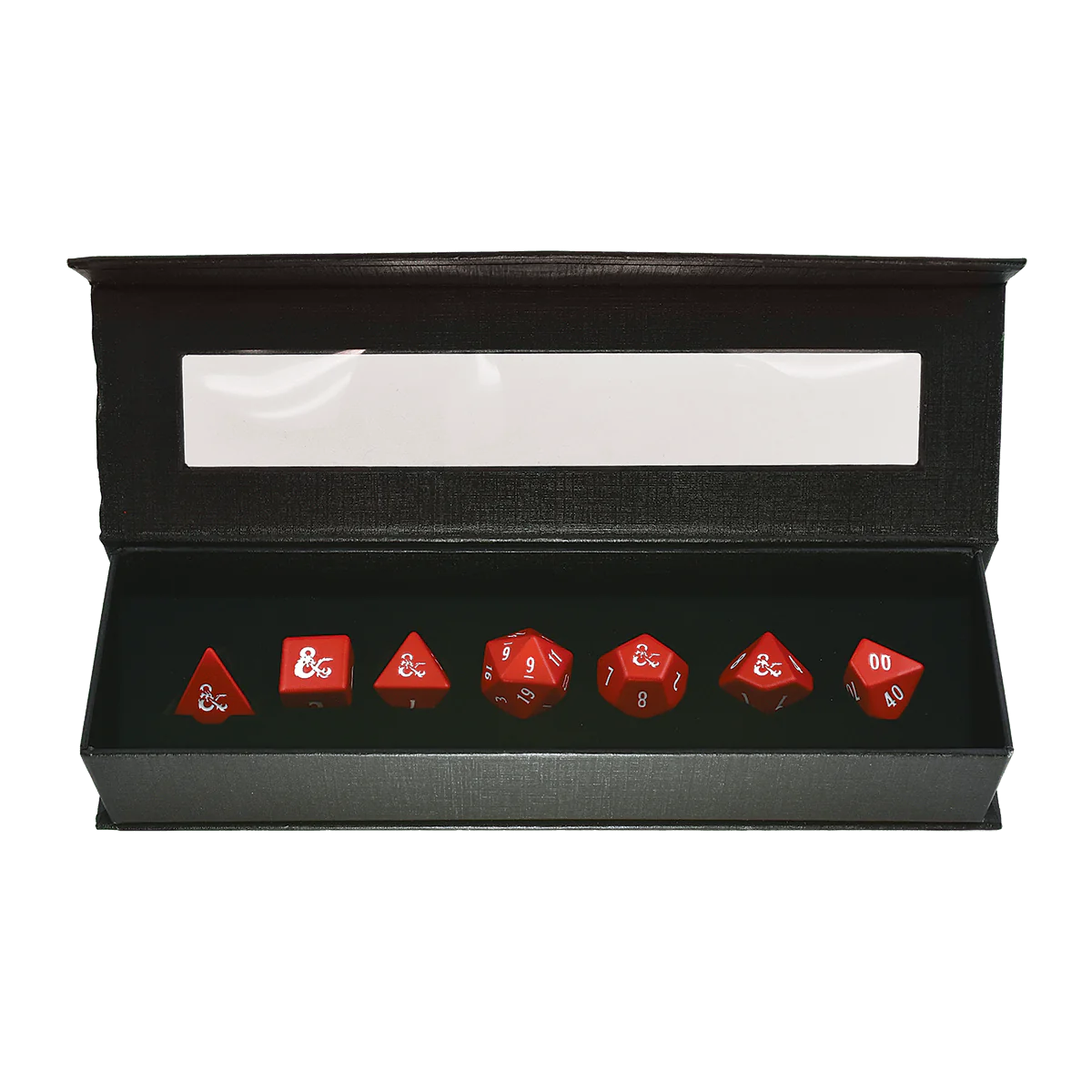 Ultra Pro - Heavy Metal Red and White RPG Dice Set for Dungeons & Dragons