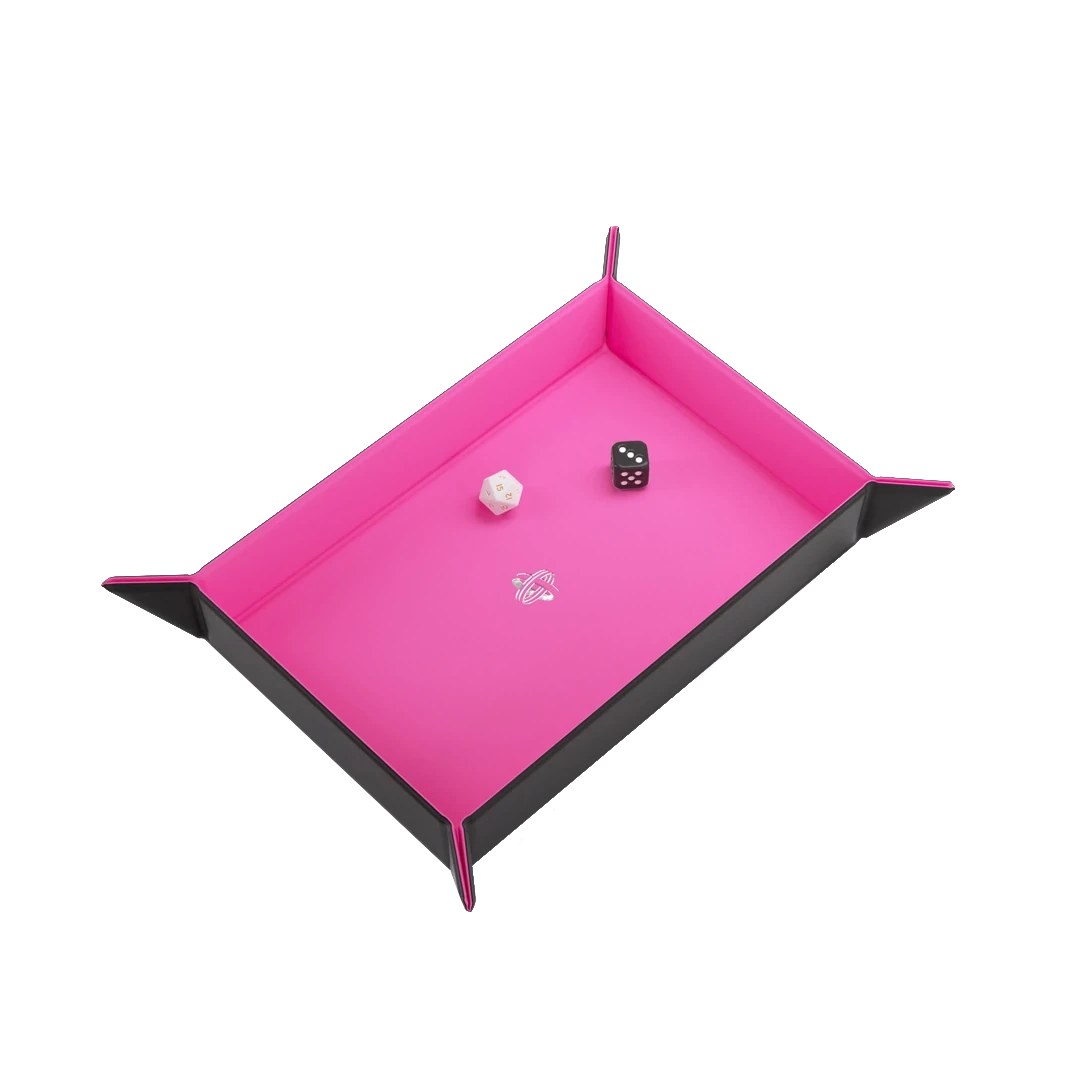 Gamegenic - Magnetic Dice Tray Rectangular Black/pink