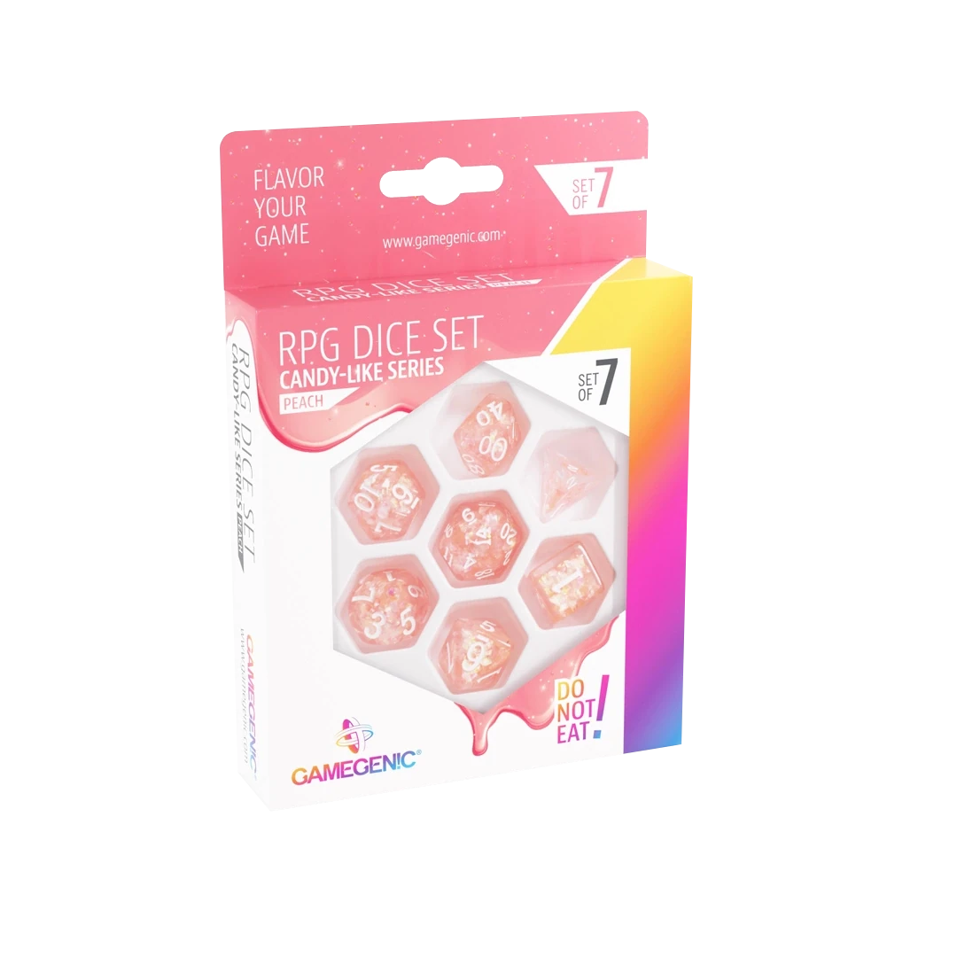 Gamegenic | RPG Dice Set | Candy-like Series Peach 