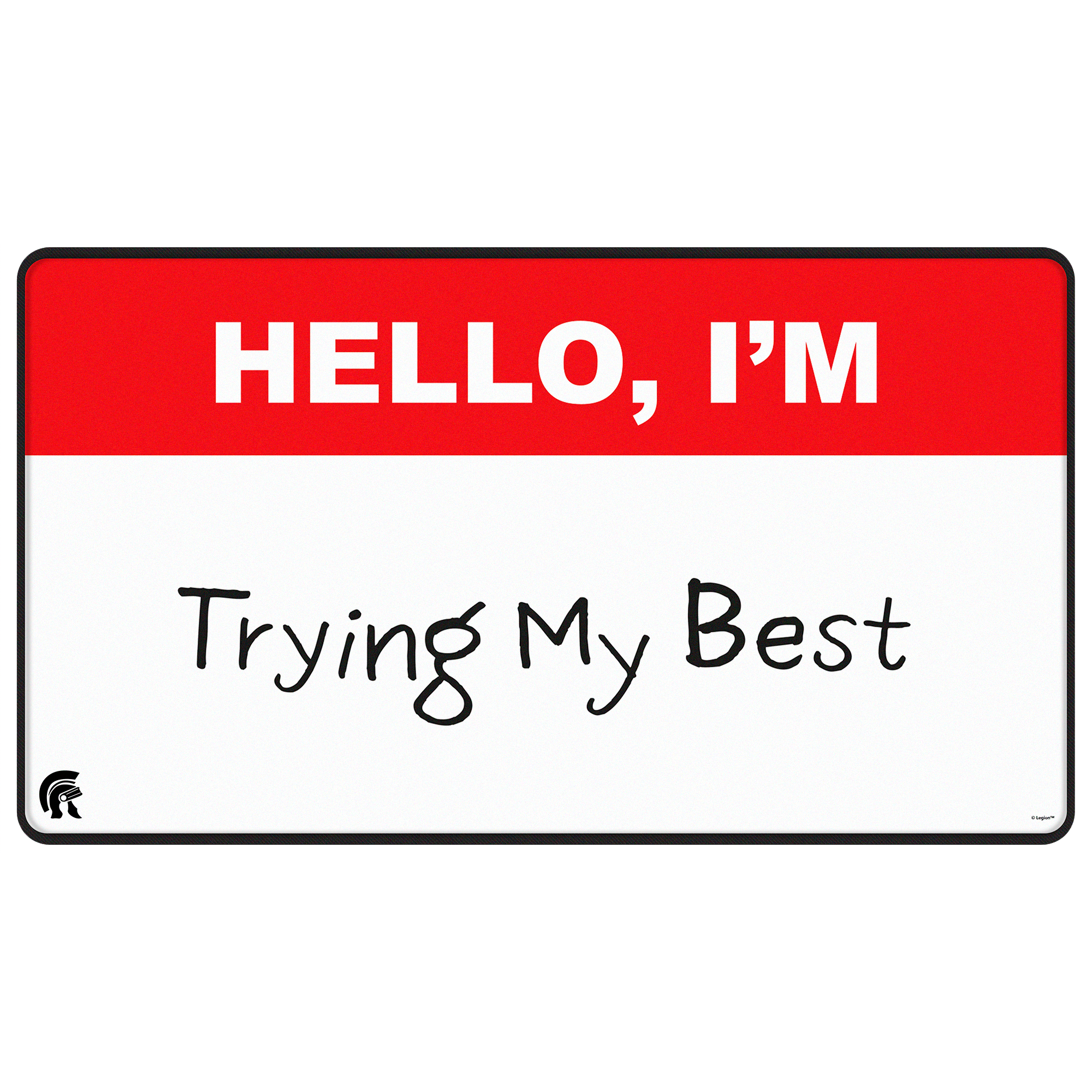 Ultra Pro | I'm Trying | Black Stitched-edge Playmat