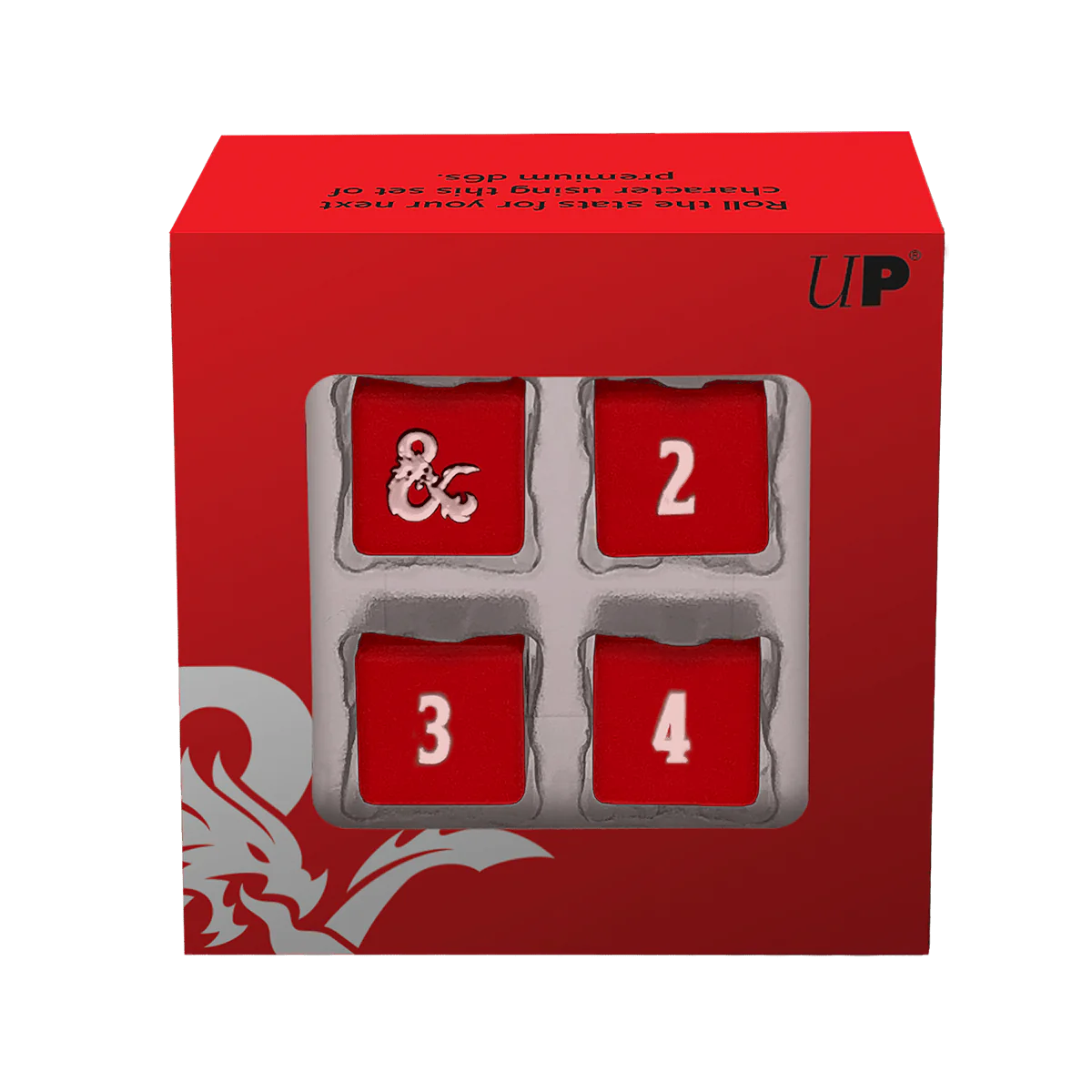 Ultra Pro | Heavy Metal Dice Set D6 Red and White | Dungeons & Dragons