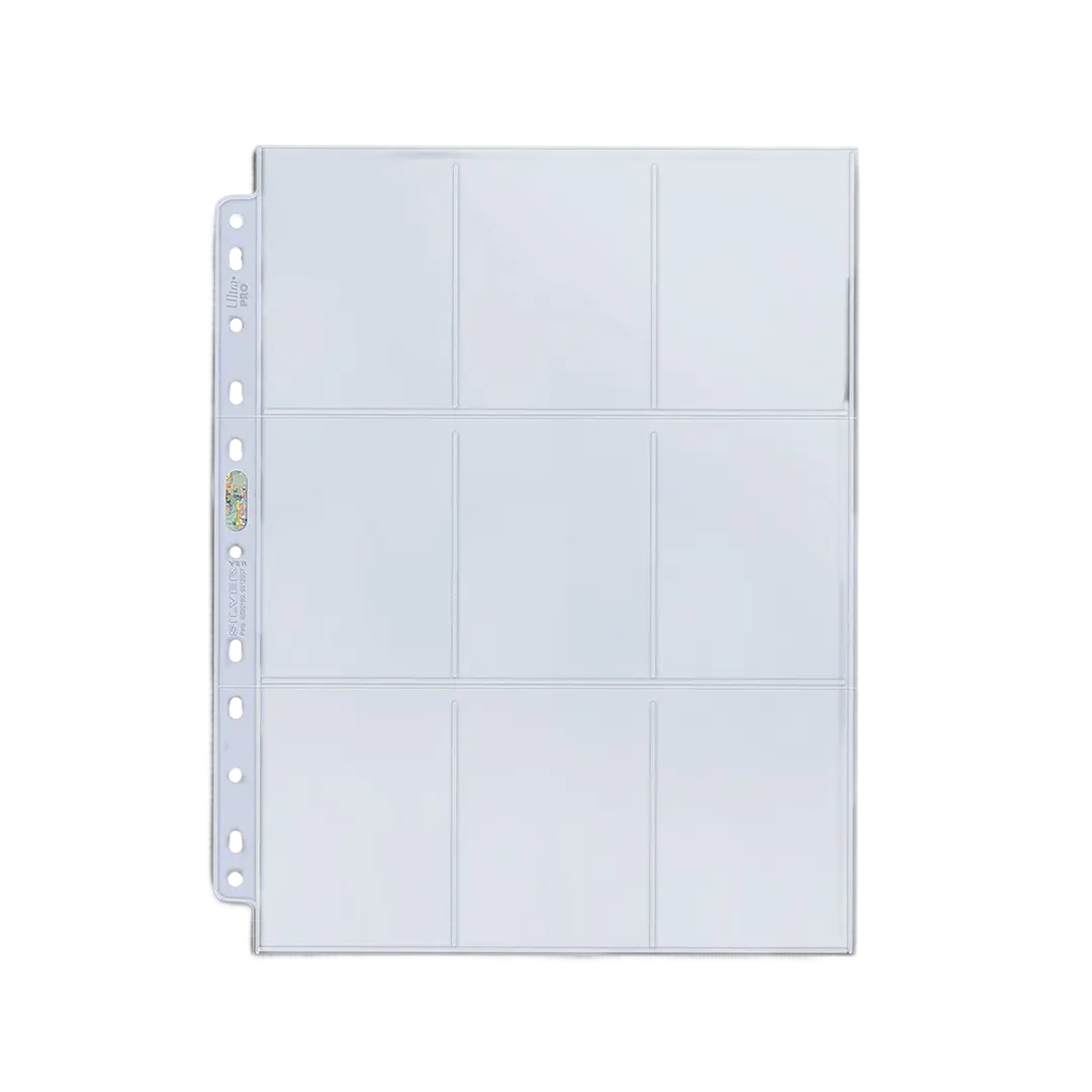 Ultra Pro: Silver Series 9-Pocket 11-Hole Pages - für Standardkarten 25ct