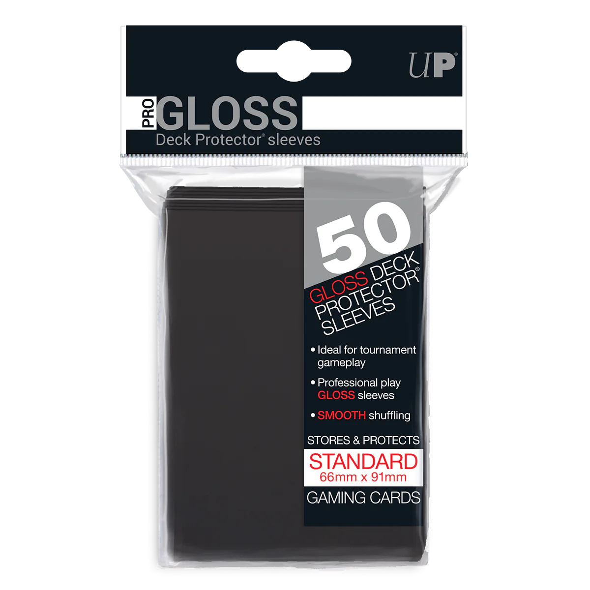 Ultra Pro - PRO-Gloss 50ct Standard Deck Protector® sleeves: Black